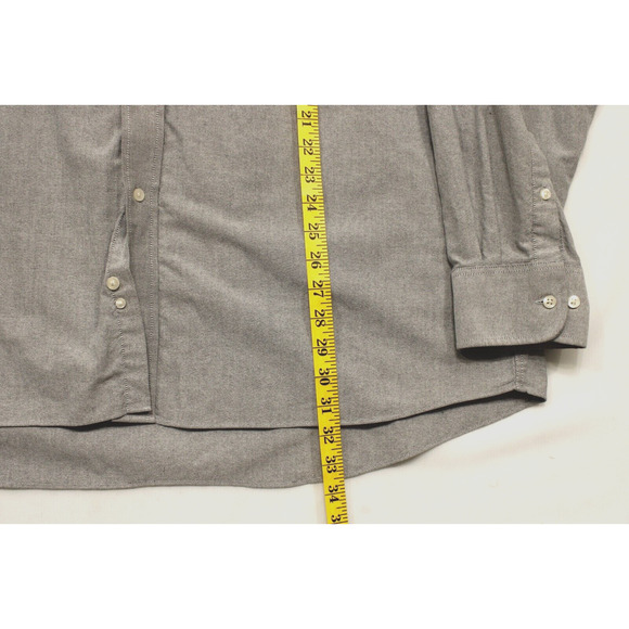 Chaps Oxford Shirt Button Down Men 18 - 18.5 34/35 Classic Fit Gray Preppy - Picture 4 of 11